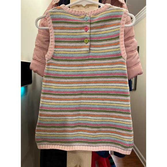 Gymboree Rainbow Stripe Sweater Dress 12-18M Baby Girl - Picture 2 of 4